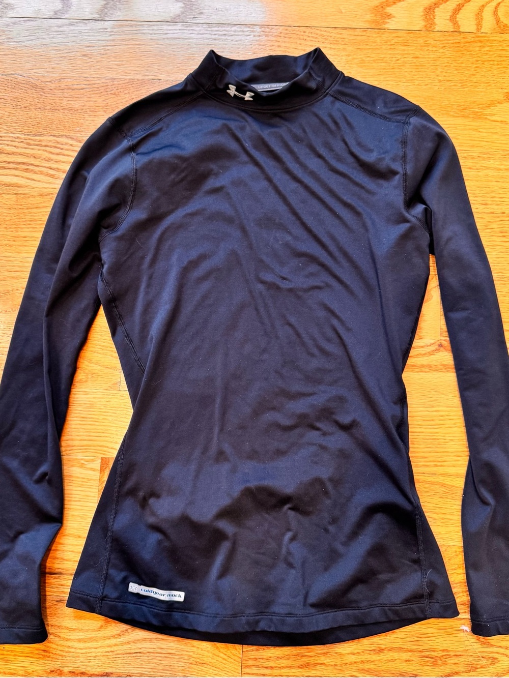 Under Armour Cold Gear Shirt Black Mock Neck Fitted S Unisex Base Layer